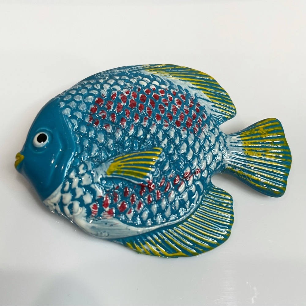Colorful Textured Fish Pin / Brooch